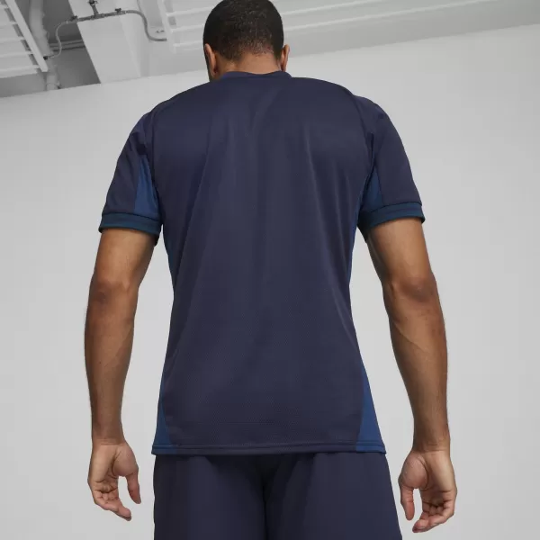  Mužský dres PUMA TEAMFINAL JERSEY 70573706 PUMA NAVY/BIELA/PERZSKÁ MODRÁ 