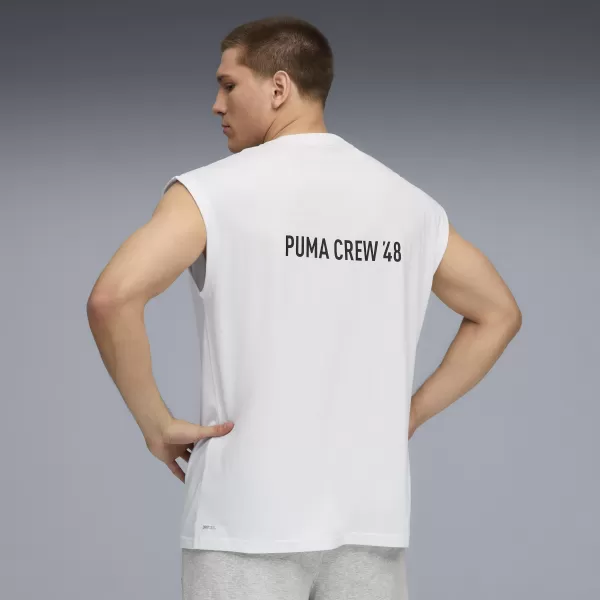  Tričko PUMA M GRAPHIC CUTOFF TANK 52762002 PUMOVÁ BIELA 