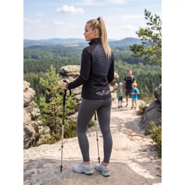  Dámska hybridná bunda ALTISPORT GAIL ČIERNA 