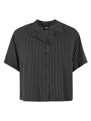 Dámska košeľa URBAN CLASSICS TB4365 ČIERNA/BIELA