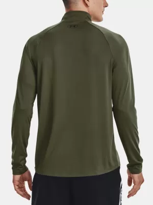 Pánske tričko UNDER ARMOUR UA TECH 2.0 1/2 ZIP 1328495-392 ZELENÁ
