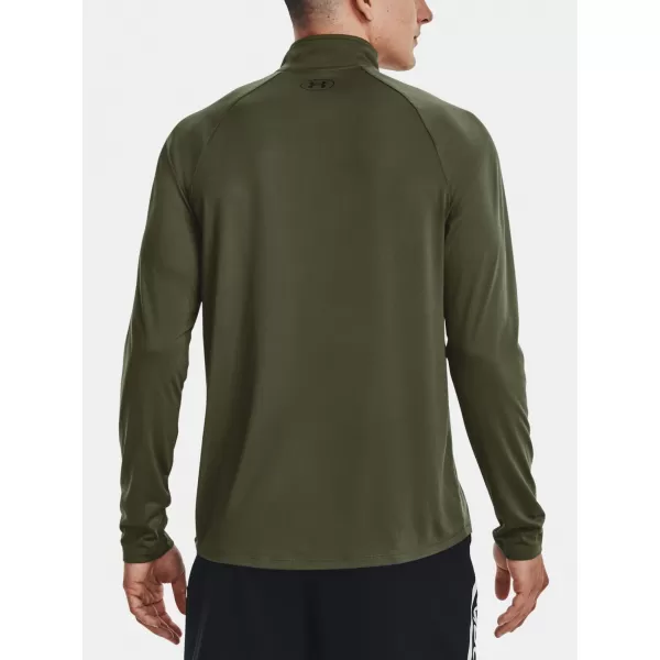  Pánske tričko UNDER ARMOUR UA TECH 2.0 1/2 ZIP 1328495-392 ZELENÁ 