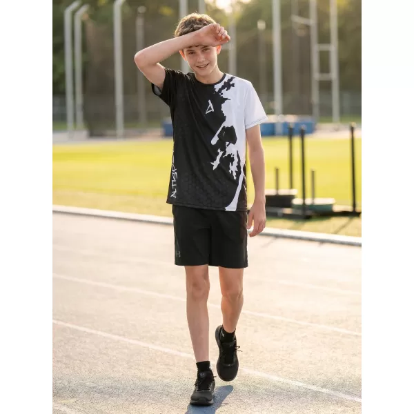  Detské prémiové funkčné tričko ALTISPORT VOJ/ALM112TR01 ČIERNOBIELY 