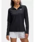 Dámske tričko UNDER ARMOUR TECH RIB 1/2 ZIP 1389857-001 ČIERNA