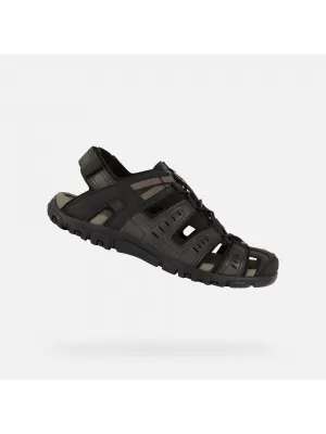 Pánske sandále GEOX STRADA ČIERNA