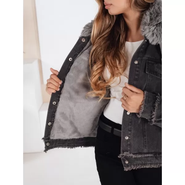  Dámska bunda DSTREET FURDENIM TY5185 TMAVO ŠEDÝ 