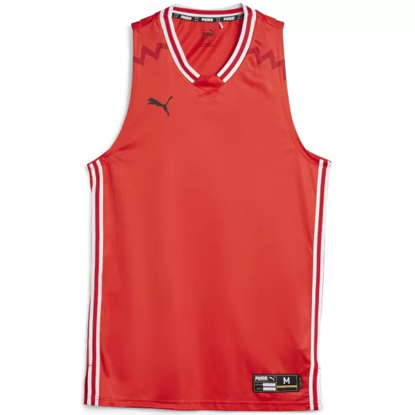  Mužský dres PUMA HOOPS TEAM GAME JERSEY 67662804 ČERVENÁ PUMA 