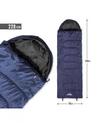 Spací vak PENTAGON SENTINEL SLEEPING BAG 220GR/M² D19001 POLNOČNÁ MODRÁ