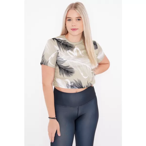  Dámsky prémiový crop top ALTISPORT VOJ/ALW001TR07 HNEDÁ 