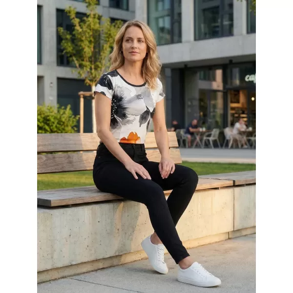 Dámska voľnočasová košeľa premium ALTISPORT VOJ/ALW117TR06 ČIERNA/ORANŽOVÁ 