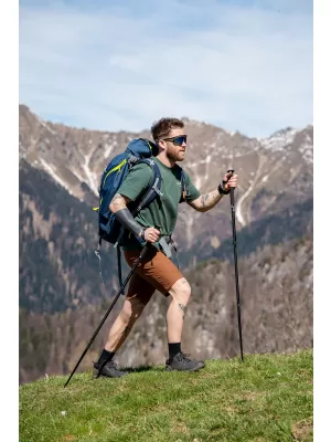 Tričko NORDBLANC CAMPING NBSMT8157 TMAVO ZELENÝ