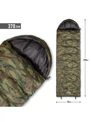 Spací vak PENTAGON MAJOR SLEEPING BAG 370GR/M² CAMO D19002 ŠEDÁ KAMUFLÁŽ