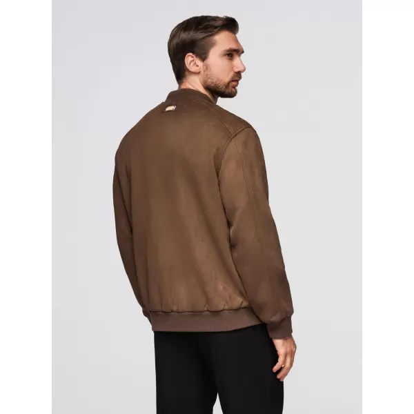  Pánská bunda OMBRE OM-JAFL-0109 HNEDÝ 
