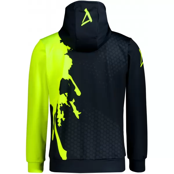  Pánska prémiová funkčná mikina ALTISPORT VOJ/ALM112MI01 ČIERNO-FLUO ŽLTÁ 