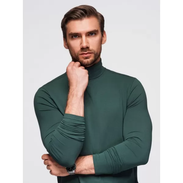  Pánske tričko OMBRE OM-LSCL-0130 TMAVO ZELENÁ 