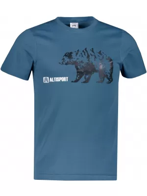 Pánske tričko s krátkym rukávom ALTISPORT ALM193129 DENIM