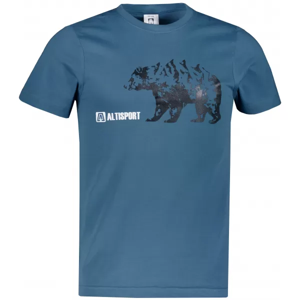 Pánske tričko s krátkym rukávom ALTISPORT ALM193129 DENIM 
