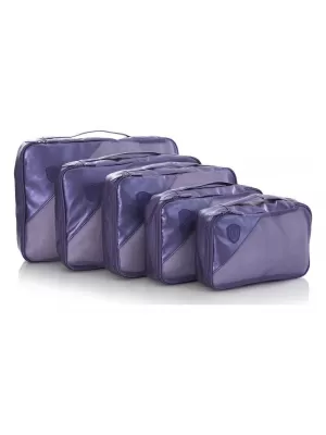 Sada organizátorov HEYS METALLIC PACKING CUBE 5PC NÁVYKY