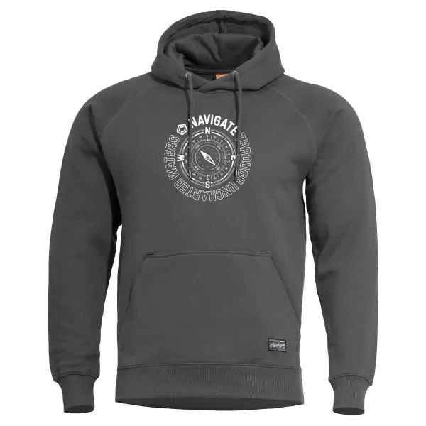  Mikina PENTAGON PHAETON HOOD SWEATER 17 K09021 ŠKVÁROVÁ ŠEDÁ 
