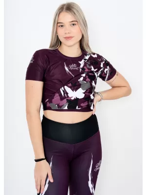 Dámsky funkčný prémiový crop top ALTISPORT VOJ/ALW022TR07 FIALOVÁ