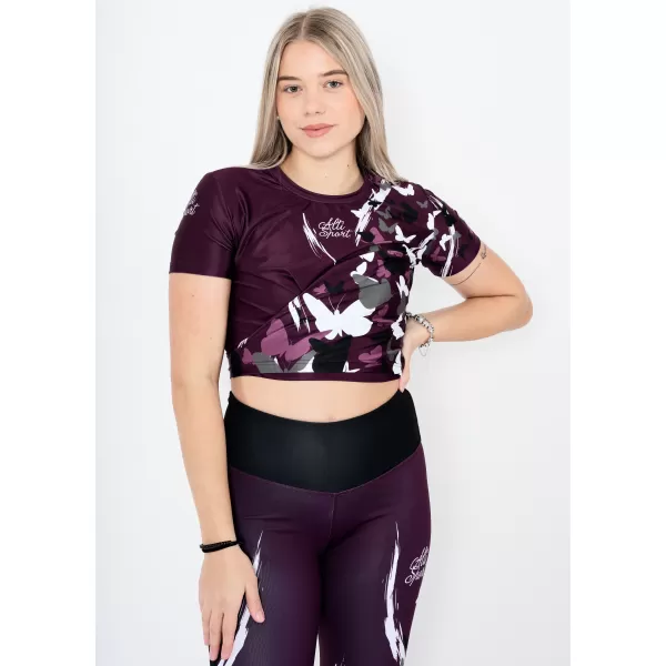  Dámsky funkčný prémiový crop top ALTISPORT VOJ/ALW022TR07 FIALOVÁ 