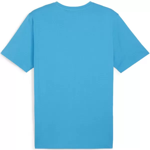  Mužský dres PUMA TEAMRISE LOGO JERSEY COTTON 658705_02 SPEED BLUE/ RÝCHLOSŤ MODRÁ/BIELA 