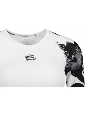 Dámsky funkčný prémiový crop top ALTISPORT VOJ/ALW115TR04 ČIERNOBIELY