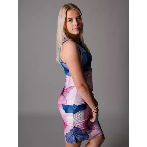  Dámske prémiové šaty ALTISPORT VOJ/ALW117SAT03 MODRÁ/RUŽOVÁ 