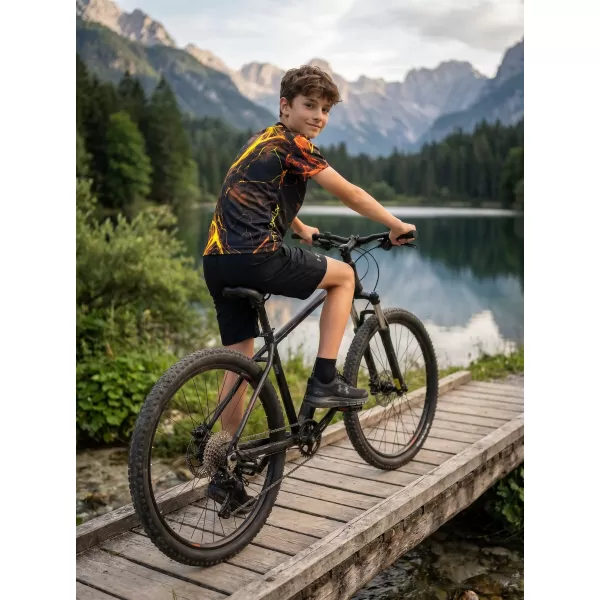  Detské prémiové funkčné tričko ALTISPORT VOJ/ALK071TR01 ČIERNA A ŽLTÁ 