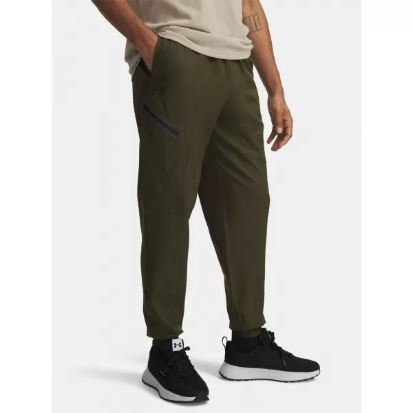  Pánske tepláky UNDER ARMOUR UA UNSTOPPABLE WOVEN JOGGER 1388823-308 ZELENÁ 