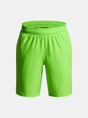 Chlapčenské šortky UNDER ARMOUR UA TECH WOVEN WORDMARK SHORT 1383341-389 ZELENÁ