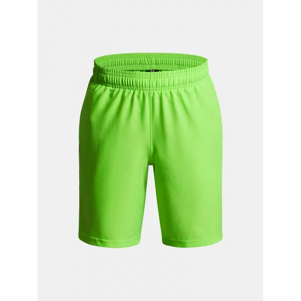  Chlapčenské šortky UNDER ARMOUR UA TECH WOVEN WORDMARK SHORT 1383341-389 ZELENÁ 