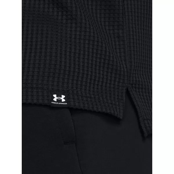  Pánska mikina UNDER ARMOUR UA RIVAL WAFFLE HOODIE 1383108-001 ČIERNA 