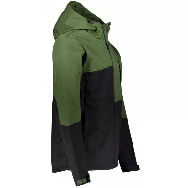 Pánska bunda so softshell ALTISPORT GAN KHAKI/ČIERNA 