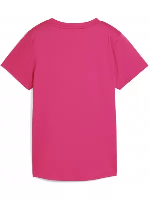 Tričko PUMA W TAD ESSENTIAL VNECK TEE 52589099 ŽIARLIVÝ RUŽOVÝ