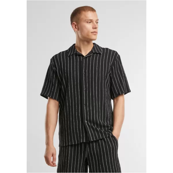  Pánska košeľa URBAN CLASSICS TB7342 ČIERNA/BIELA 