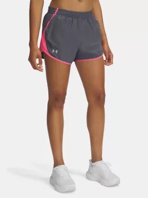 Dámske šortky UNDER ARMOUR UA FLY BY 3 SHORTS 1382438-027 SIVÁ