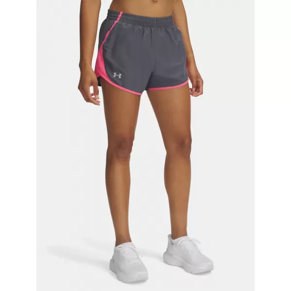  Dámske šortky UNDER ARMOUR UA FLY BY 3 SHORTS 1382438-027 SIVÁ 
