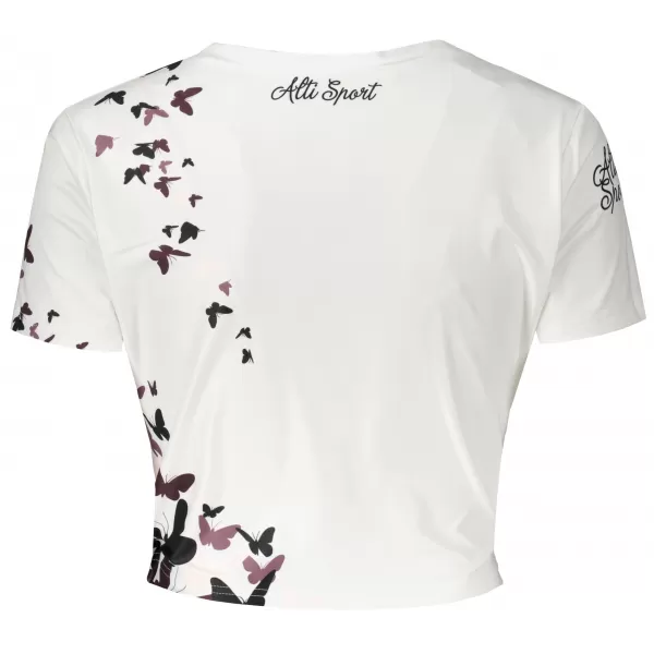  Dámsky funkčný prémiový crop top ALTISPORT VOJ/ALW022TR07 BIELA 