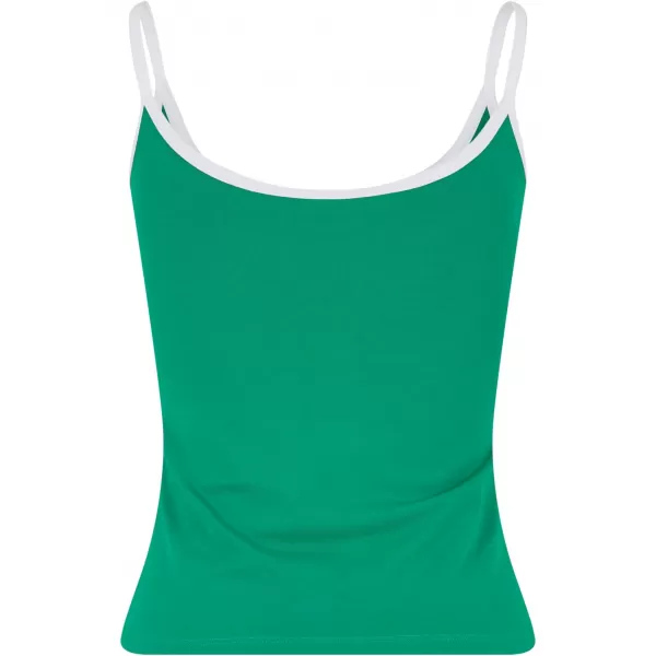  Dámske tielko URBAN CLASSICS TB7485A ŽABA ZELENÁ/BIELA/BIELA/ČIERNA 