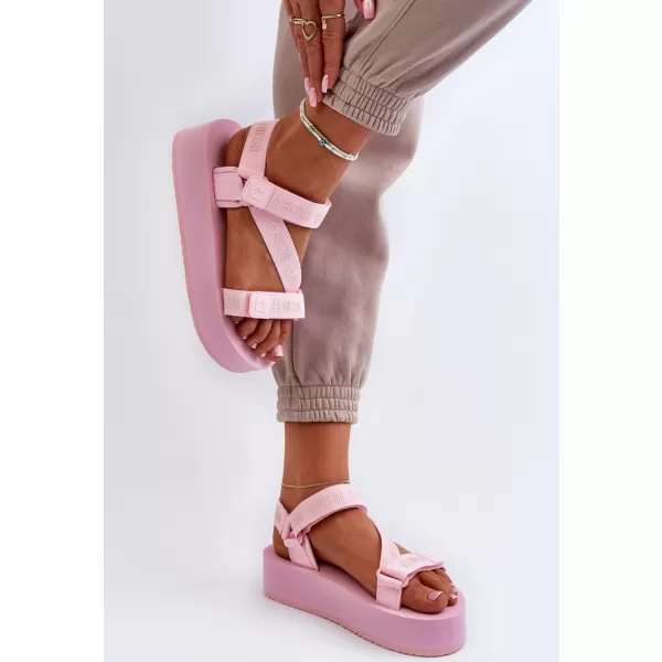  Dámske sandále na platforme BIG STAR NN274A041 RUŽOVÁ Big Star Shoes 