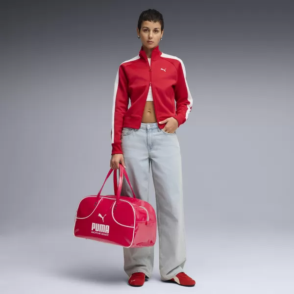  Dámska mikina PUMA T7 ALWAYS ON SHORT TRACK JACKET 62979611 NAVŽDY ČERVENÁ 
