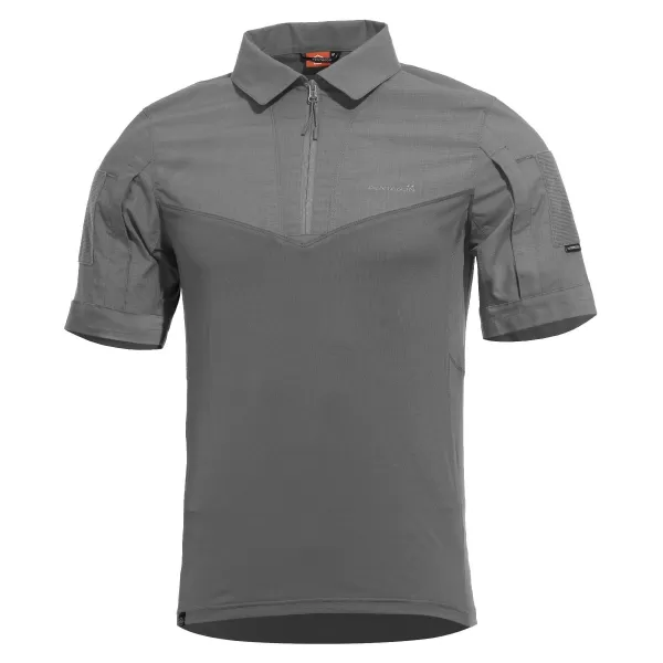  Pánske tričko s golierom PENTAGON RANGER SHORT ARM SHIRT K02013 VLK/SIVÁ 