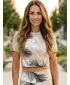 Dámsky prémiový crop top ALTISPORT VOJ/ALW001TR07 HNEDÁ