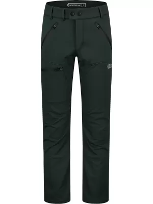 Pánske softshellové nohavice NORDBLANC THORN NBFPM8266 TMAVO ZELENÁ