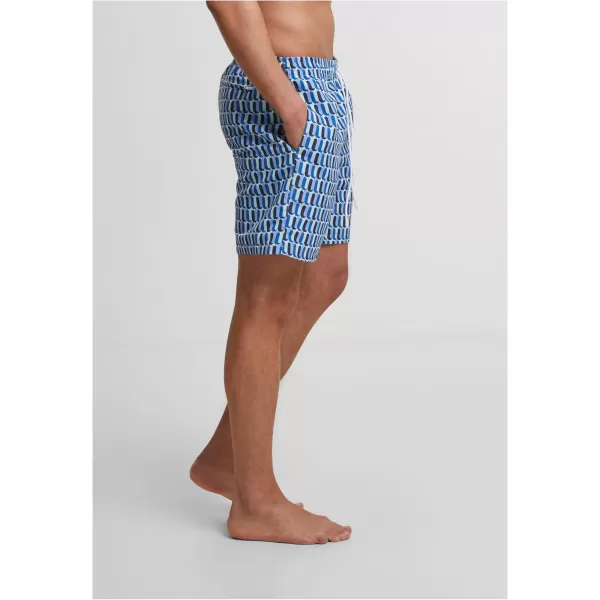  Kúpanie URBAN CLASSICS TB2679 MODRÝ RETRO VZOR 