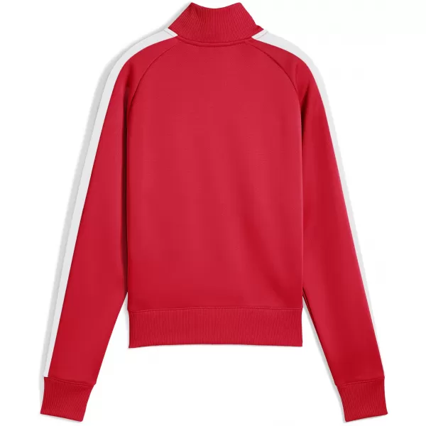  Dámska mikina PUMA T7 ALWAYS ON SHORT TRACK JACKET 62979611 NAVŽDY ČERVENÁ 