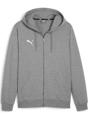 Sako PUMA TEAMGOAL CASUALS HOODED JACK 658595_33 STREDNE ŠEDÁ VRES/BIELA