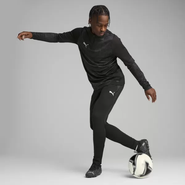  Pánska mikina PUMA TEAMCUP TRAINING 1/4 ZIP TOP 659164_03 PUMA BLACK/PUMA SILVER 
