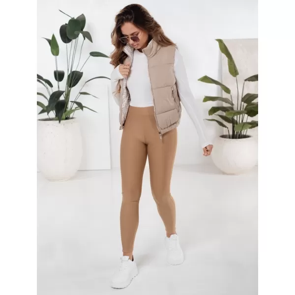  Dámske nohavice DSTREET UY2734 KARAMEL 
